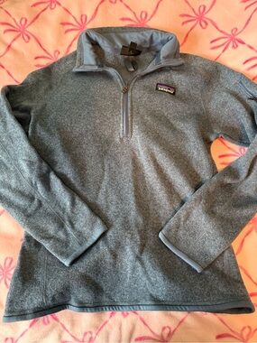 Patagonia Blue Heather Quarter-Zip Fleece Pullover